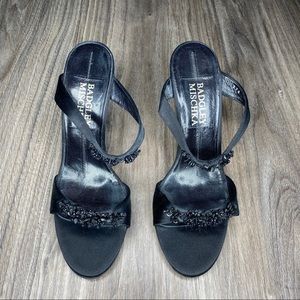 NWOT Badgley Mischka Black Embellished Heels